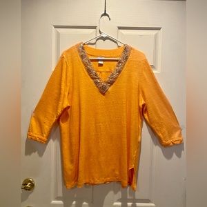 Chico’s woman’s orange tunic